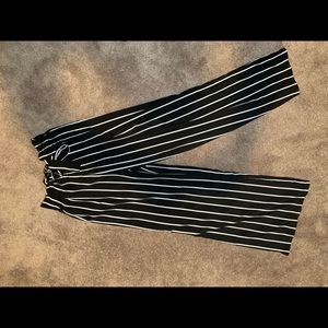 Striped Flowy Pants with bow tie ‘belt’